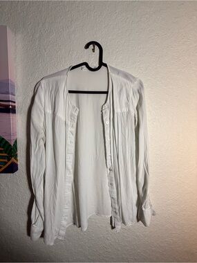 Women's White Button-Down Shirt
